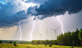 Gewitter und Starkregen KI Bild