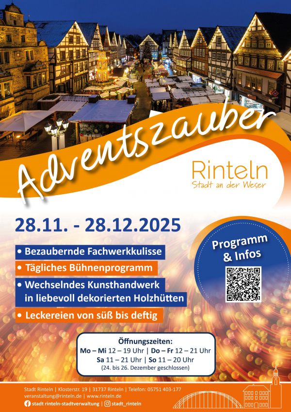 Rintelner Adventszauber 2025 Plakat 2
